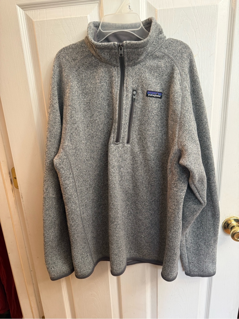 Patagonia Better Sweater 1/4 Zip Mens Large Gray Fleece Pullover Tech Hiking